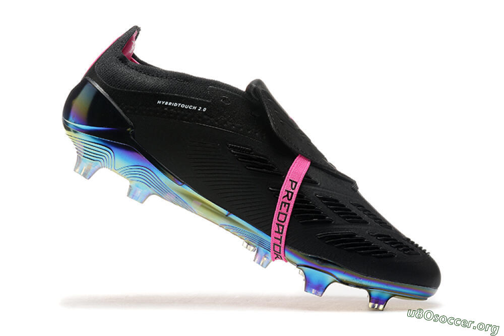 Adidas Predator Elite Foldover Tongue FG Football Boots - Black/Pink 7