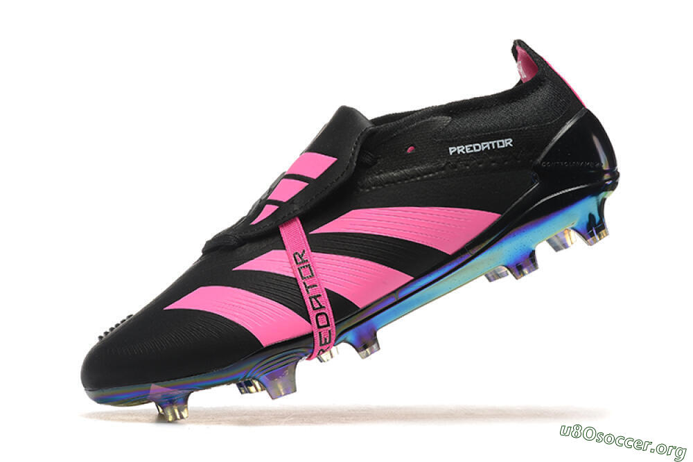 Adidas Predator Elite Foldover Tongue FG Football Boots - Black/Pink 8