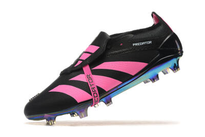 Adidas Predator Elite Foldover Tongue FG Football Boots - Black/Pink