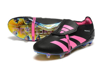 Adidas Predator Elite Foldover Tongue FG Football Boots - Black/Pink