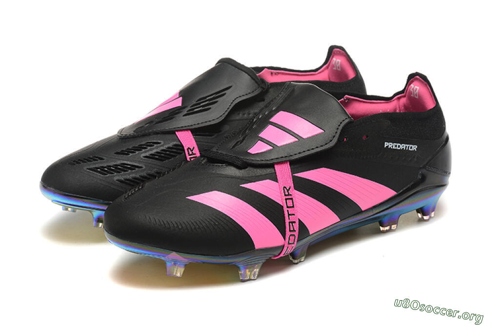 Adidas Predator Elite Foldover Tongue FG Football Boots - Black/Pink 5