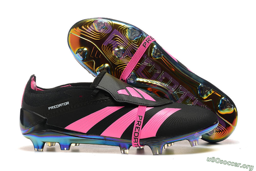 Adidas Predator Elite Foldover Tongue FG Football Boots - Black/Pink 2