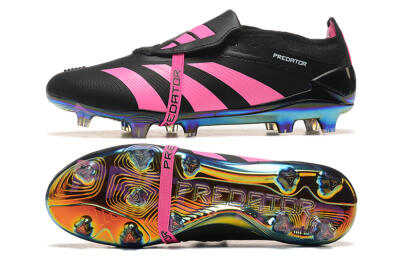 Adidas Predator Elite Foldover Tongue FG Football Boots - Black/Pink