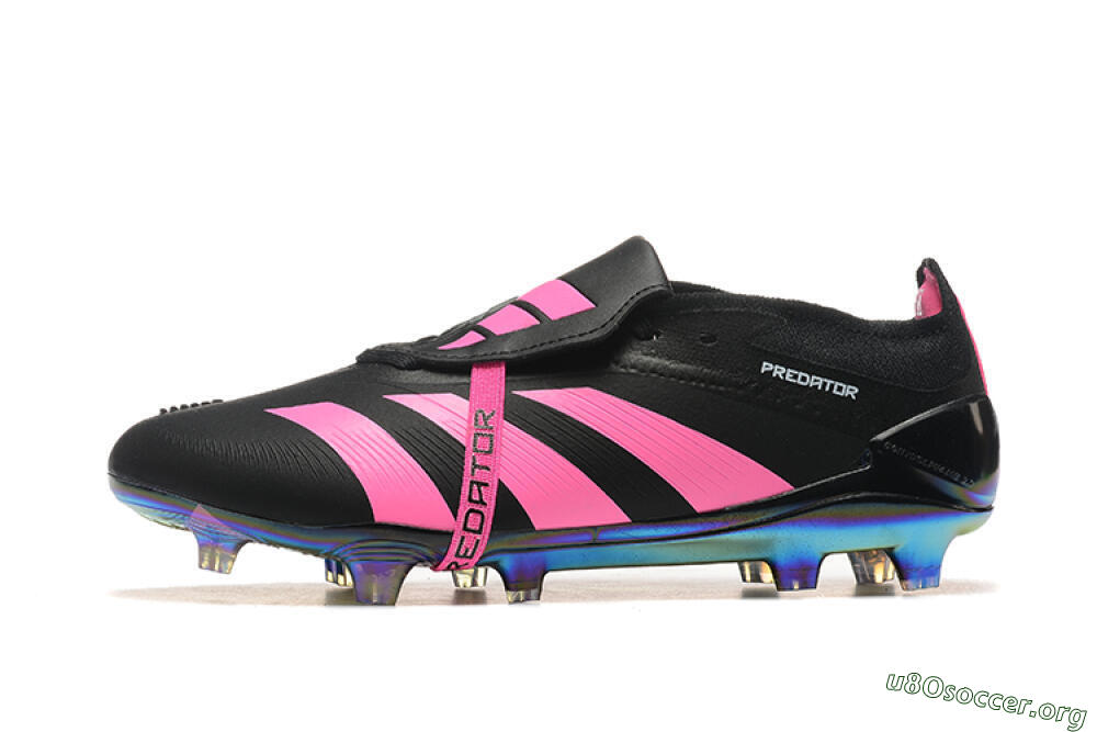 Adidas Predator Elite Foldover Tongue FG Football Boots - Black/Pink 3