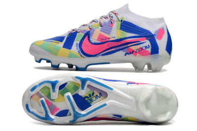 Nike Air Zoom Mercurial Vapor 15 Elite FG Football Boots - White/Rainbow
