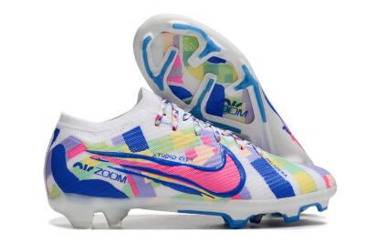 Nike Air Zoom Mercurial Vapor 15 Elite FG Football Boots - White/Rainbow