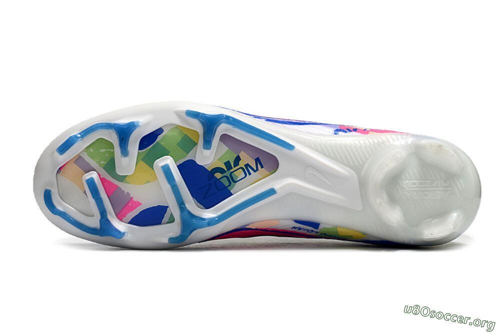 Nike Air Zoom Mercurial Vapor 15 Elite FG Football Boots - White/Rainbow 4