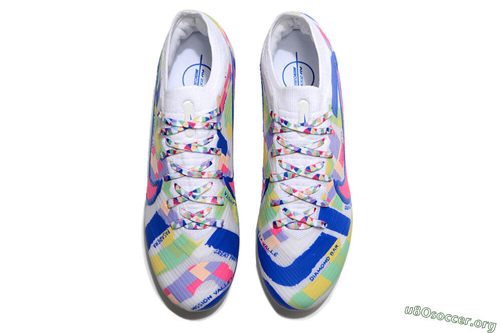 Nike Air Zoom Mercurial Vapor 15 Elite FG Football Boots - White/Rainbow 6