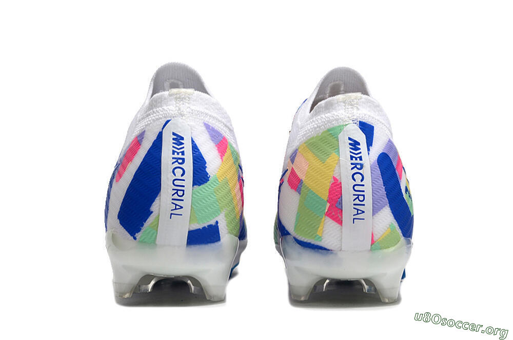 Nike Air Zoom Mercurial Vapor 15 Elite FG Football Boots - White/Rainbow 7