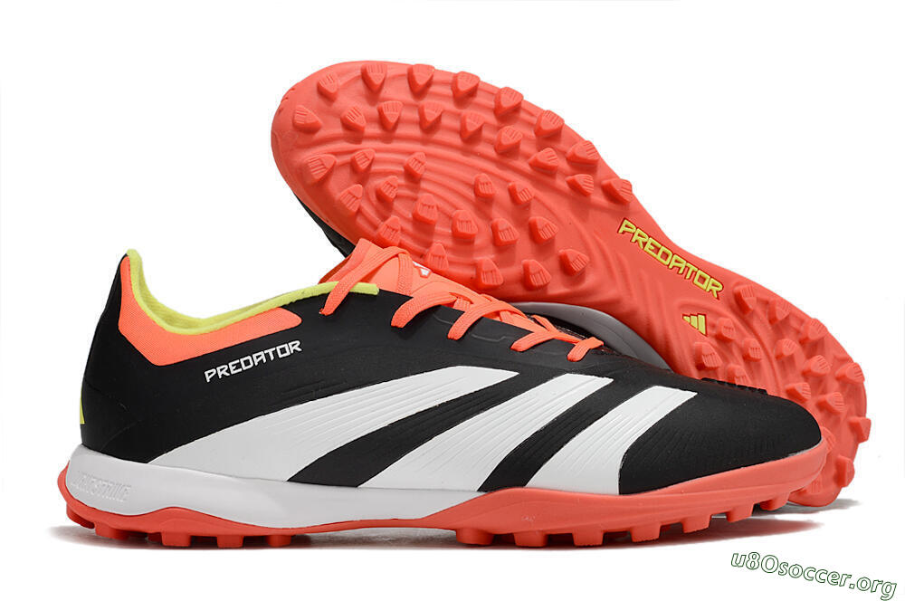 Adidas Predator 24 Elite TF Football Shoes - Black/White/Orange 2