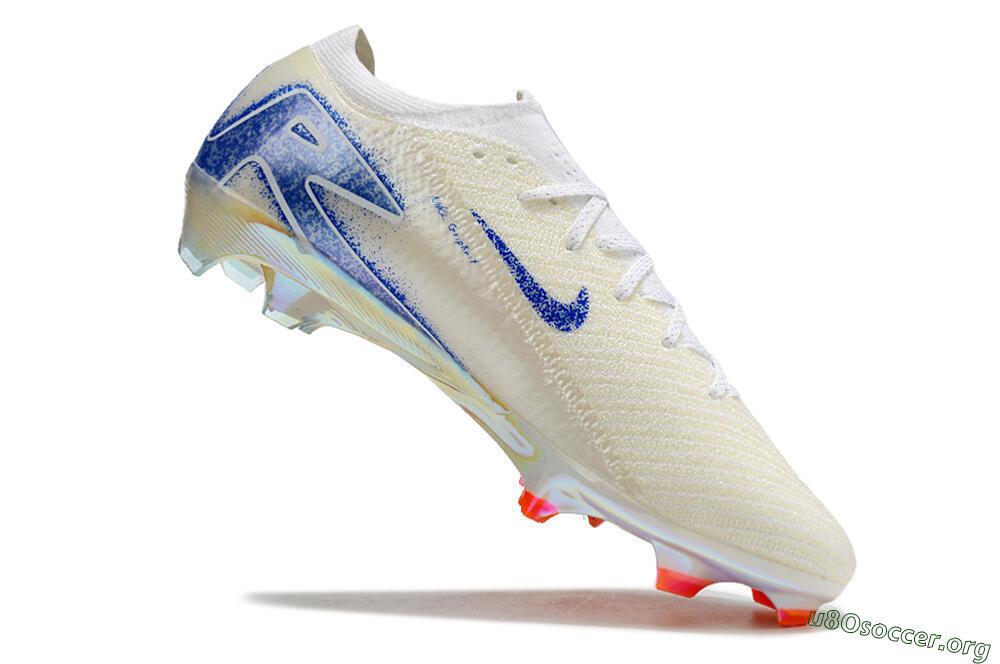 Nike Air Zoom Mercurial Vapor 16 Elite FG Football Boots - Beige/Blue/Orange 4