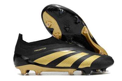 Adidas Predator Accuracy+ Laceless FG Football Boots - Black/Gold