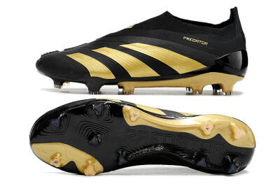 Adidas Predator Accuracy+ Laceless FG Football Boots - Black/Gold