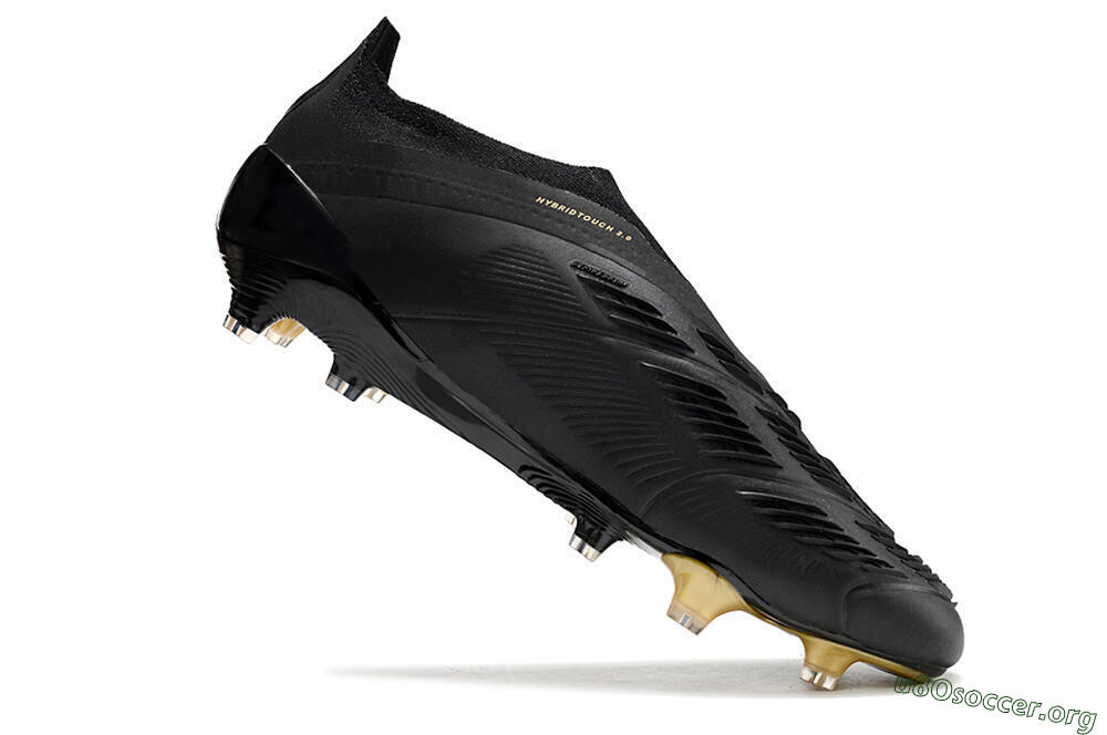 Adidas Predator Accuracy+ Laceless FG Football Boots - Black/Gold 4