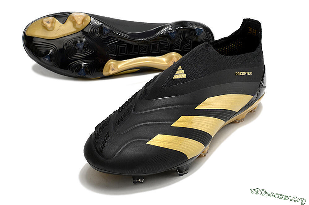 Adidas Predator Accuracy+ Laceless FG Football Boots - Black/Gold 0