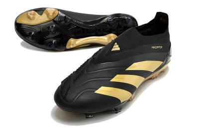 Adidas Predator Accuracy+ Laceless FG Football Boots - Black/Gold