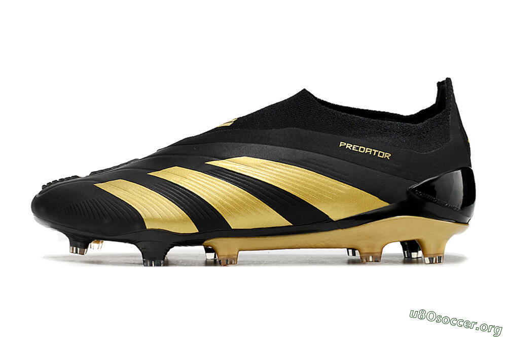 Adidas Predator Accuracy+ Laceless FG Football Boots - Black/Gold 3