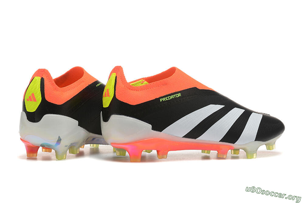 Adidas Predator Accuracy+ Laceless FG Football Boots - Black/White/Orange 8