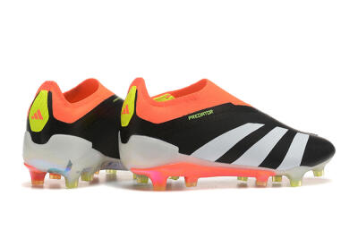 Adidas Predator Accuracy+ Laceless FG Football Boots - Black/White/Orange
