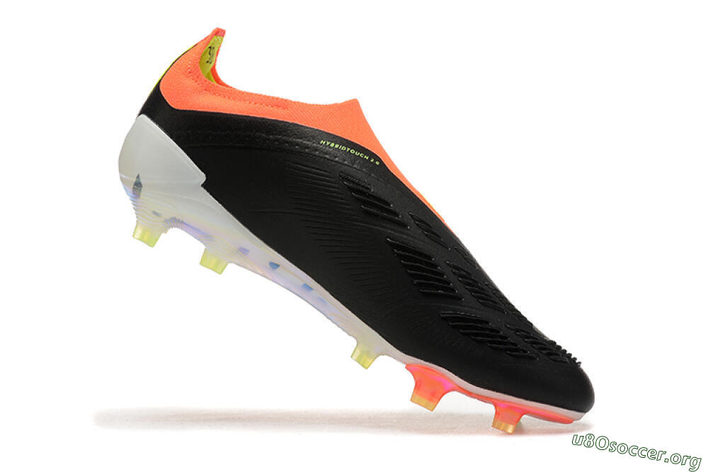 Adidas Predator Accuracy+ Laceless FG Football Boots - Black/White/Orange 6