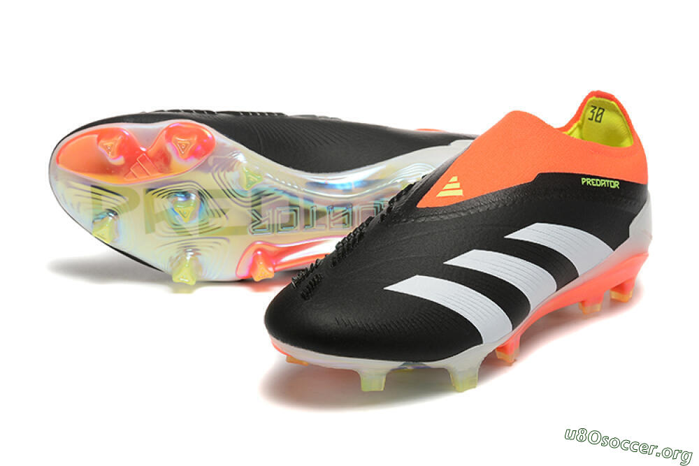 Adidas Predator Accuracy+ Laceless FG Football Boots - Black/White/Orange 0