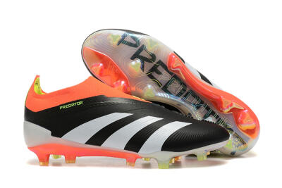 Adidas Predator Accuracy+ Laceless FG Football Boots - Black/White/Orange