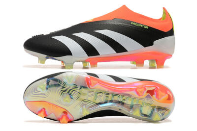 Adidas Predator Accuracy+ Laceless FG Football Boots - Black/White/Orange
