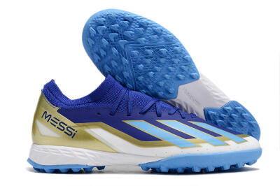 Adidas X Crazyfast.3 Messi TF Football Shoes - Blue/White/Gold