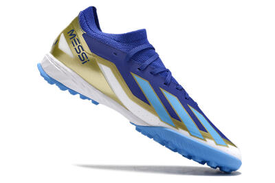 Adidas X Crazyfast.3 Messi TF Football Shoes - Blue/White/Gold