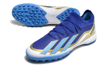 Adidas X Crazyfast.3 Messi TF Football Shoes - Blue/White/Gold
