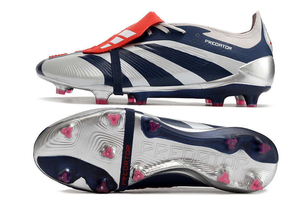 Adidas Predator Elite Foldover Tongue FG Football Boots - Silver/Black/Red 1