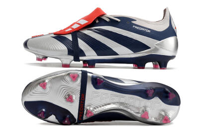Adidas Predator Elite Foldover Tongue FG Football Boots - Silver/Black/Red