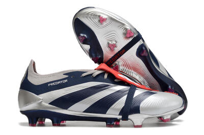 Adidas Predator Elite Foldover Tongue FG Football Boots - Silver/Black/Red