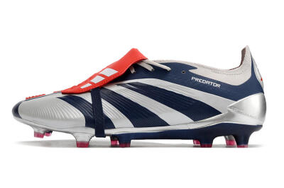 Adidas Predator Elite Foldover Tongue FG Football Boots - Silver/Black/Red