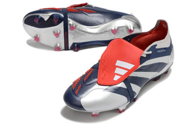 Adidas Predator Elite Foldover Tongue FG Football Boots - Silver/Black/Red