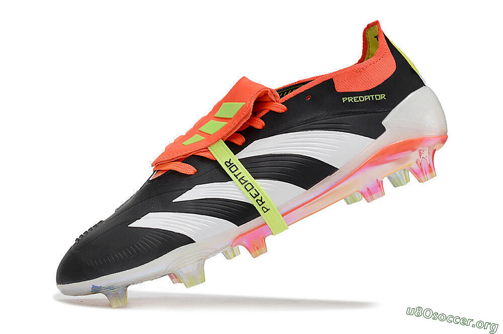 Adidas Predator Elite Foldover Tongue FG Football Boots - Black/White/Orange 5