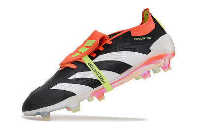 Adidas Predator Elite Foldover Tongue FG Football Boots - Black/White/Orange