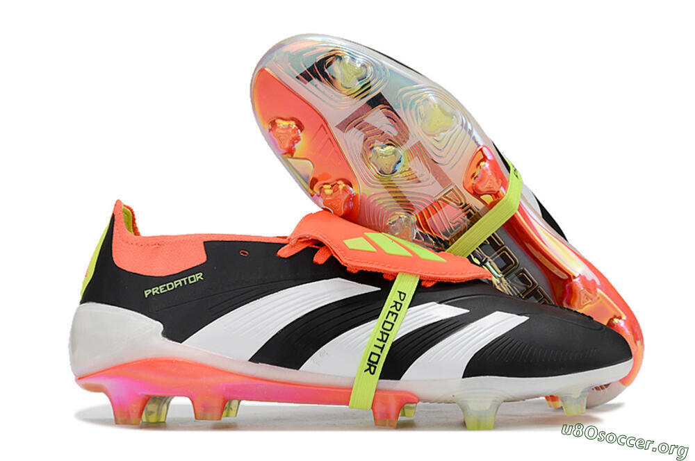 Adidas Predator Elite Foldover Tongue FG Football Boots - Black/White/Orange 2