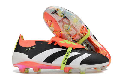 Adidas Predator Elite Foldover Tongue FG Football Boots - Black/White/Orange