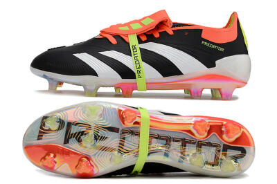 Adidas Predator Elite Foldover Tongue FG Football Boots - Black/White/Orange