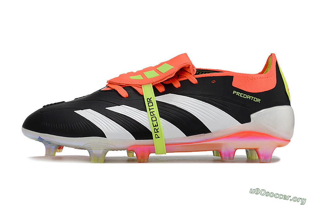 Adidas Predator Elite Foldover Tongue FG Football Boots - Black/White/Orange 3