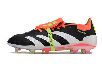 Adidas Predator Elite Foldover Tongue FG Football Boots - Black/White/Orange