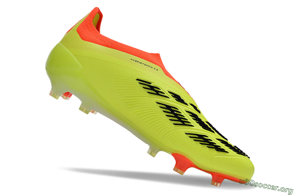 Adidas Predator Accuracy+ Laceless FG Football Boots - Yellow/Black/Orange 4