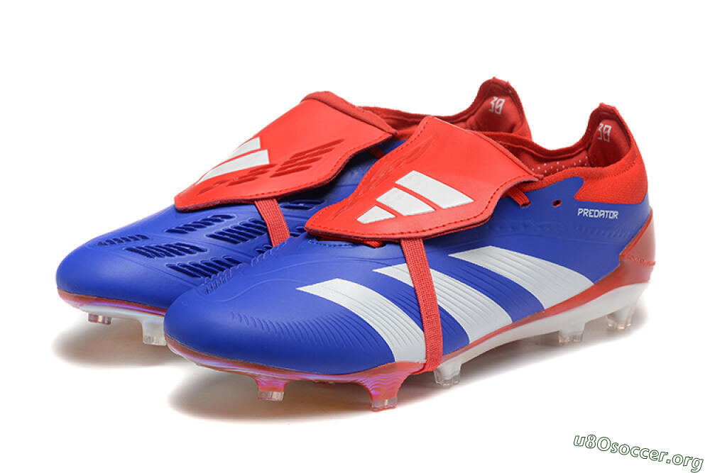 Adidas Predator Elite Foldover Tongue FG Football Boots - Blue/White/Red 9