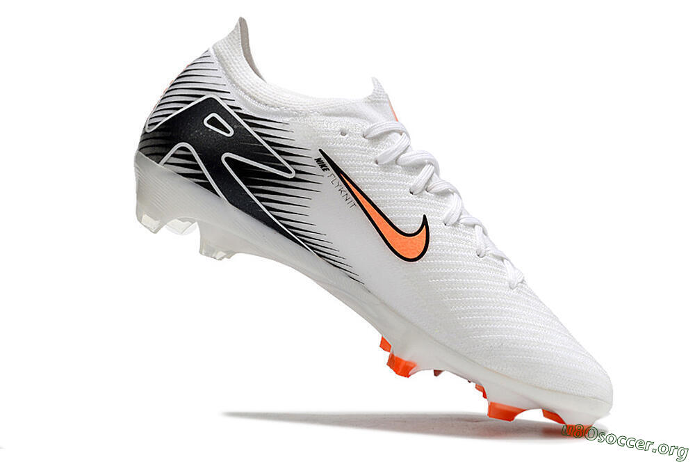 Nike Air Zoom Mercurial Vapor 16 Elite FG Football Boots - White/Orange/Black 4