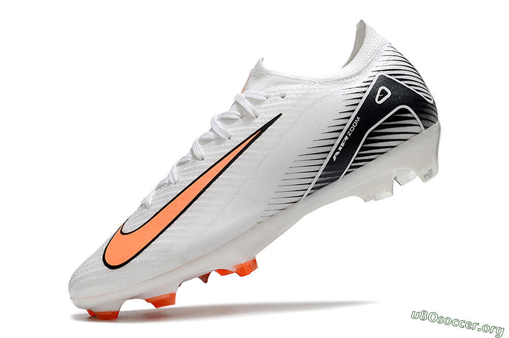 Nike Air Zoom Mercurial Vapor 16 Elite FG Football Boots - White/Orange/Black 5
