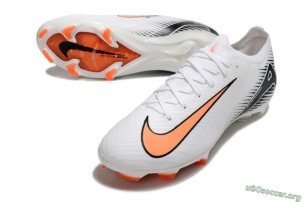 Nike Air Zoom Mercurial Vapor 16 Elite FG Football Boots - White/Orange/Black 0