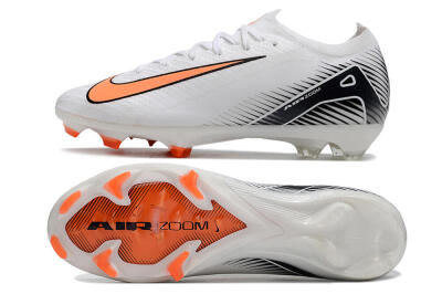 Nike Air Zoom Mercurial Vapor 16 Elite FG Football Boots - White/Orange/Black