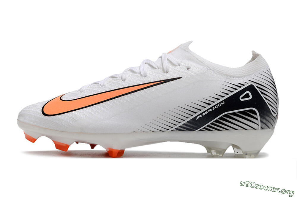 Nike Air Zoom Mercurial Vapor 16 Elite FG Football Boots - White/Orange/Black 3