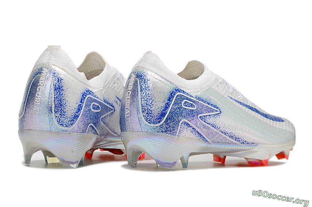 Nike Air Zoom Mercurial Vapor 16 Elite FG Football Boots - White/Silver/Blue/Orange 6
